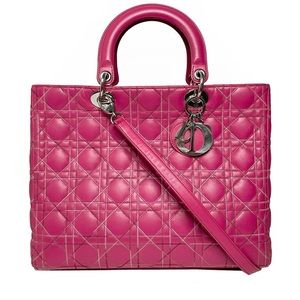 Lambskin Cannage Large Lady Dior